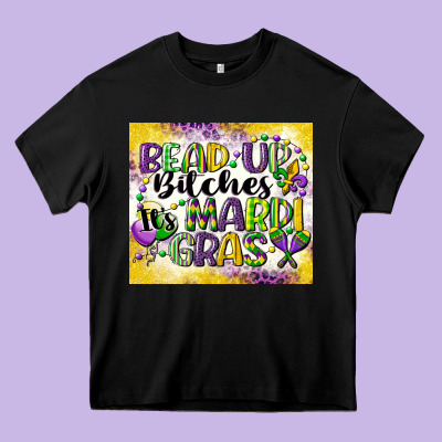 Bead Up Bitches Heavy Core Tee Designed By Cowgirlartshop