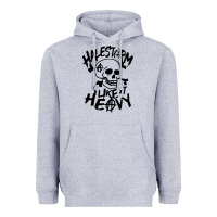 Heather Grey Skull I like It Heovy Halestorm Heavyweight Hoodie - artisFamous