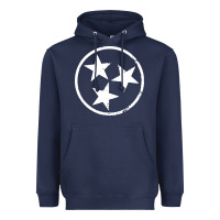 Navy tennessee flag vintage grunge distressed graphic Heavyweight Hoodie - artisFamous