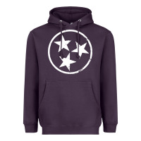 Plum tennessee flag vintage grunge distressed graphic Heavyweight Hoodie - artisFamous