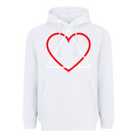 White the adoption symbol Heavyweight Hoodie - artisFamous