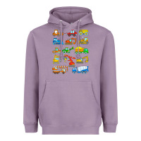 Lavender construction excavator shirt for boys girls men and women t shirt Heavyweight Hoodie - artisFamous