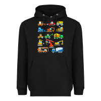Black construction excavator shirt for boys girls men and women t shirt Heavyweight Hoodie - artisFamous