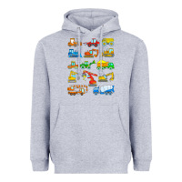 Heather Grey construction excavator shirt for boys girls men and women t shirt Heavyweight Hoodie - artisFamous