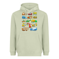 Matcha construction excavator shirt for boys girls men and women t shirt Heavyweight Hoodie - artisFamous