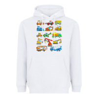 White construction excavator shirt for boys girls men and women t shirt Heavyweight Hoodie - artisFamous