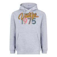 Heather Grey retro vintage 1975 women's Heavyweight Hoodie - artisFamous