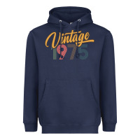 Navy retro vintage 1975 women's Heavyweight Hoodie - artisFamous
