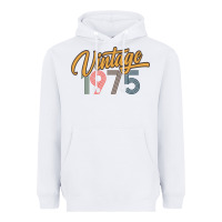 White retro vintage 1975 women's Heavyweight Hoodie - artisFamous