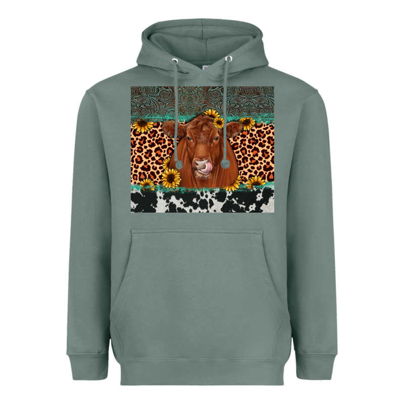 Red Angus Leopard Heavyweight Hoodie by JahusDesignShop | Teevron