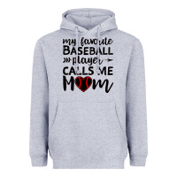 Heather Grey womens my favorite baseball player calls me mom Heavyweight Hoodie - artisFamous