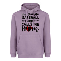 Lavender womens my favorite baseball player calls me mom Heavyweight Hoodie - artisFamous