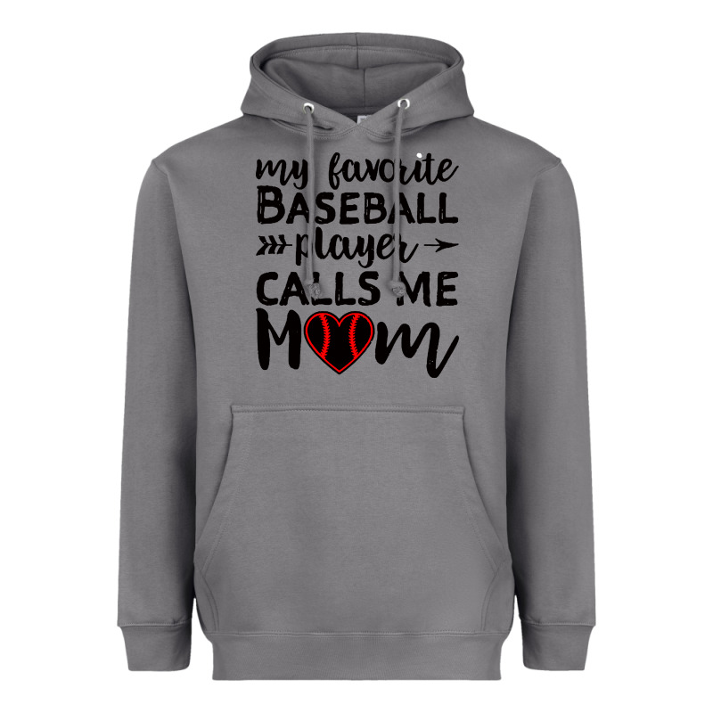Womens My Favorite Baseball Player Calls Me Mom Heavyweight Hoodie by artisFamous | Teevron