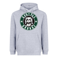 Heather Grey seattle grunge Heavyweight Hoodie - artisFamous