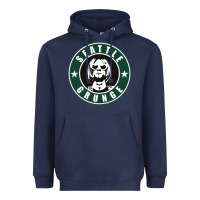 Navy seattle grunge Heavyweight Hoodie - artisFamous