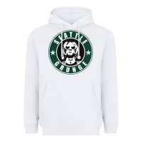 White seattle grunge Heavyweight Hoodie - artisFamous