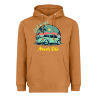 Meerkat Vintage Funny Beetle Bug Distressed Classic Cars Old Bugs Never Die Heavyweight Hoodie - artisFamous