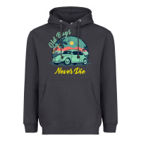 Smoke Vintage Funny Beetle Bug Distressed Classic Cars Old Bugs Never Die Heavyweight Hoodie - artisFamous