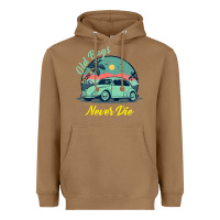 Toasted Coconut Vintage Funny Beetle Bug Distressed Classic Cars Old Bugs Never Die Heavyweight Hoodie - artisFamous