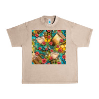 French Oak honey and bee coffee cup with flowers and leopard seamless pattern bbs Urban Heavy Tee - BundleAndBundleShop