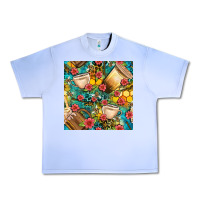 Grape Ice honey and bee coffee cup with flowers and leopard seamless pattern bbs Urban Heavy Tee - BundleAndBundleShop