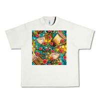 Pistachio honey and bee coffee cup with flowers and leopard seamless pattern bbs Urban Heavy Tee - BundleAndBundleShop