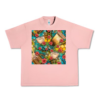 Salmon honey and bee coffee cup with flowers and leopard seamless pattern bbs Urban Heavy Tee - BundleAndBundleShop