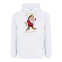 White snow white i'm grumpy deal with it portrait t shirt Heavyweight Hoodie - artisFamous