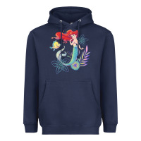 Navy the little mermaid ari  and flounder sea t shirt Heavyweight Hoodie - artisFamous