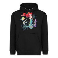 Black the little mermaid ari  and flounder sea t shirt Heavyweight Hoodie - artisFamous