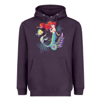 Plum the little mermaid ari  and flounder sea t shirt Heavyweight Hoodie - artisFamous