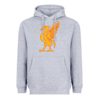 Heather Grey liverpool bird license plate Heavyweight Hoodie - artisFamous