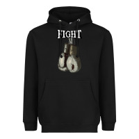 Black boxing vintage fight gloves Heavyweight Hoodie - artisFamous