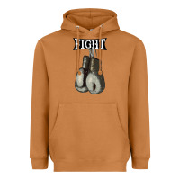 Meerkat boxing vintage fight gloves Heavyweight Hoodie - artisFamous