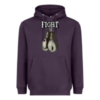 Plum boxing vintage fight gloves Heavyweight Hoodie - artisFamous