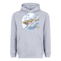 Heather Grey 40 flying tigers Heavyweight Hoodie - artisFamous