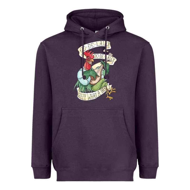 Alan A Dale Rooster  Oo De Lally Golly What A Day Tattoo Watercolor Pa Heavyweight Hoodie by artisFamous | Teevron