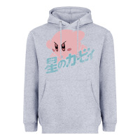 Heather Grey kirby kanji Heavyweight Hoodie - artisFamous