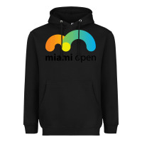 Black MIAMI OPEN Heavyweight Hoodie - artisFamous