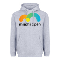Heather Grey MIAMI OPEN Heavyweight Hoodie - artisFamous