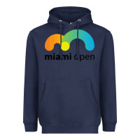 Navy MIAMI OPEN Heavyweight Hoodie - artisFamous