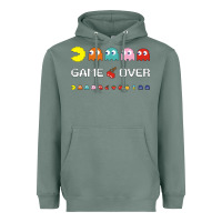 Sage cool retro 80s pacman ghosts video games Heavyweight Hoodie - artisFamous