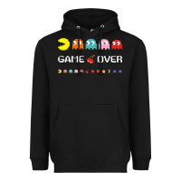 Black cool retro 80s pacman ghosts video games Heavyweight Hoodie - artisFamous