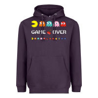 Plum cool retro 80s pacman ghosts video games Heavyweight Hoodie - artisFamous