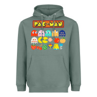 Sage 80s pacman ghosts video games Heavyweight Hoodie - artisFamous