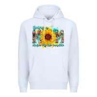 White being a mom makes my life complete Premium Hoodie - RacoonDesign