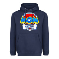 Navy funny mom patrol  funny dog mom gift birthday party t shirt Heavyweight Hoodie - artisFamous