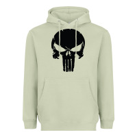 Matcha the punisher skull black Heavyweight Hoodie - artisFamous