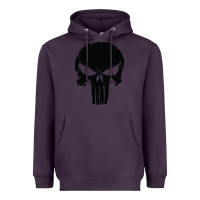 Plum the punisher skull black Heavyweight Hoodie - artisFamous