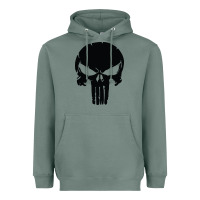 Sage the punisher skull black Heavyweight Hoodie - artisFamous